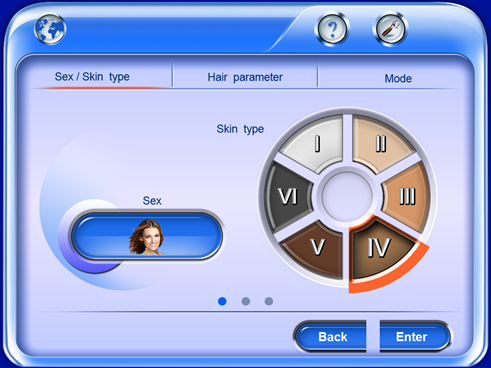 HS-818 diode laser operator interface Interfaccia operatore laser a diodi HS-818