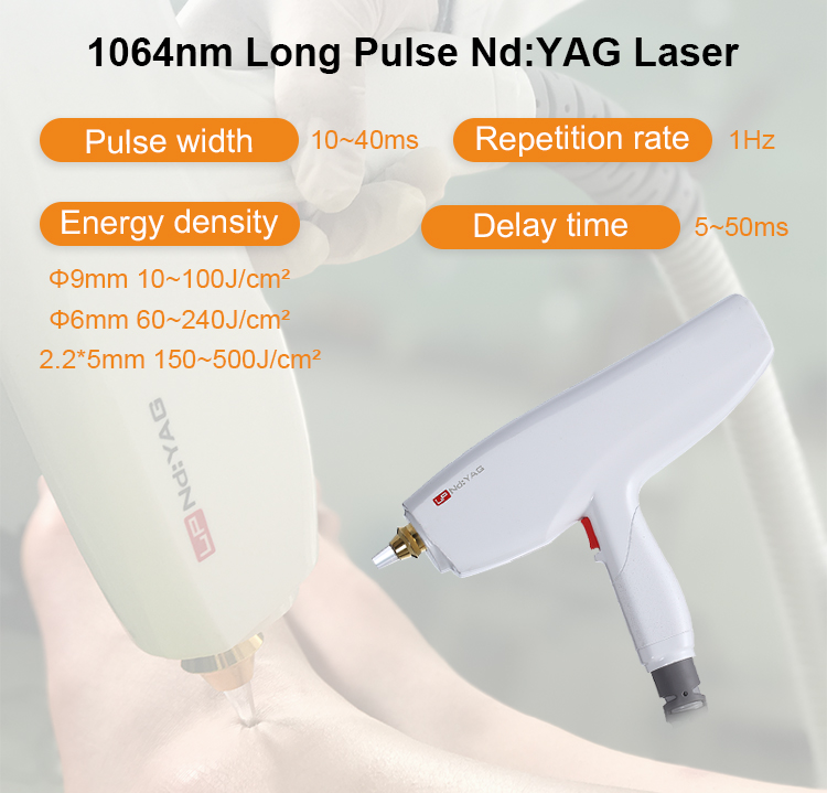 long pulse laser handpiece manipolo laser a impulsi lunghi