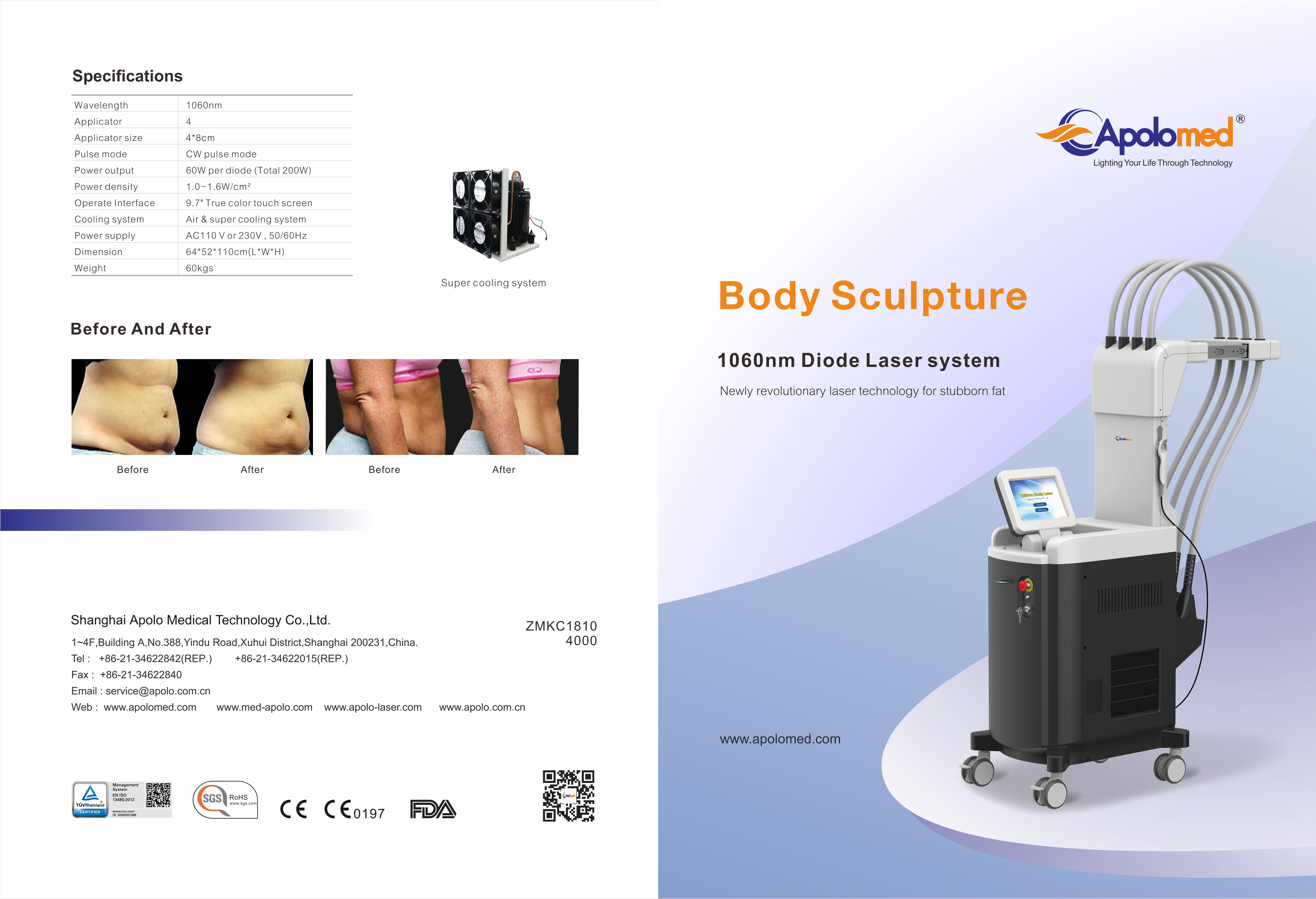 Dimagrimento del corpo del diodo Apolo 1