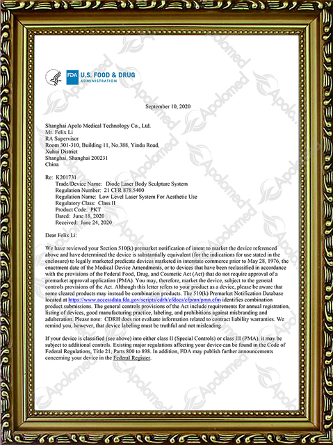 Sistema di scultura del corpo con laser a diodi FDA