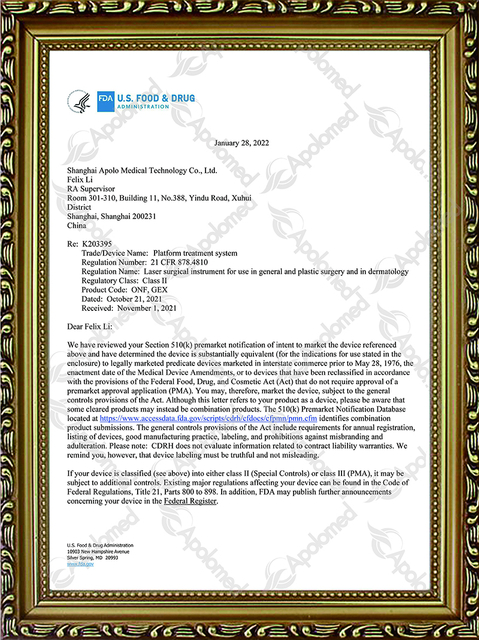 Sistema di trattamento della piattaforma FDA USA