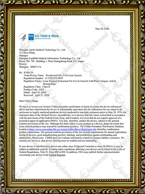Picosecond Nd: sistema laser Yag FDA statunitense