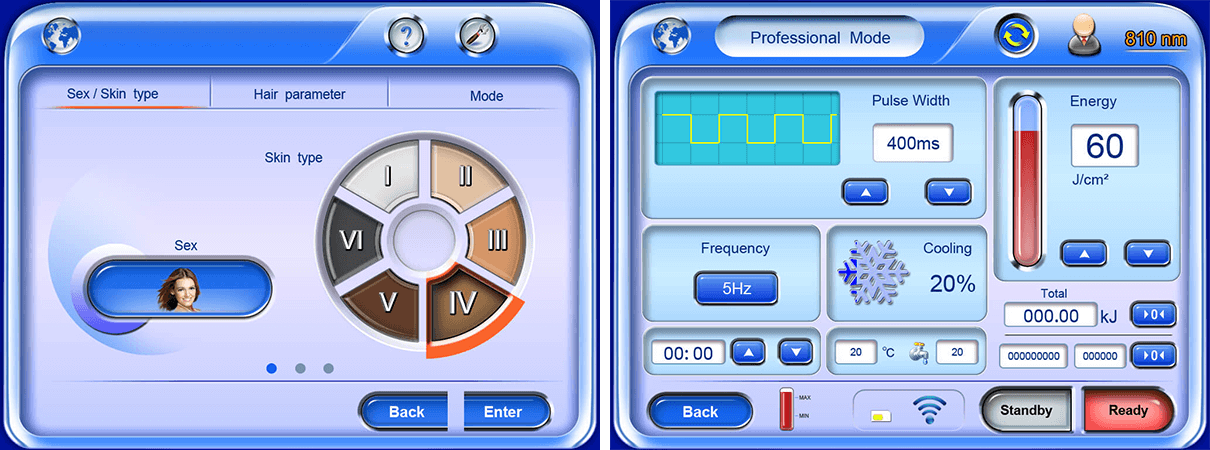 808nm diode laser screen Schermo laser a diodi 808 nm