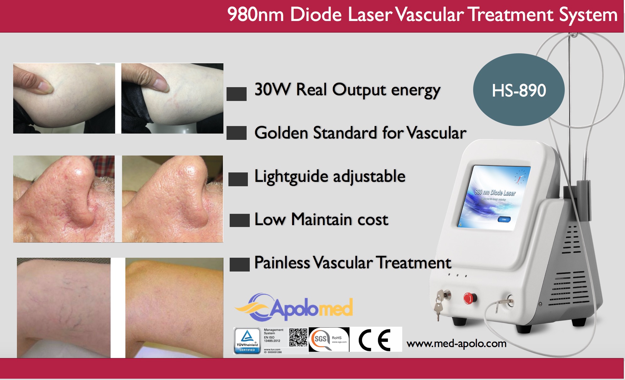 Laser a diodi HS-890 da 980 nm