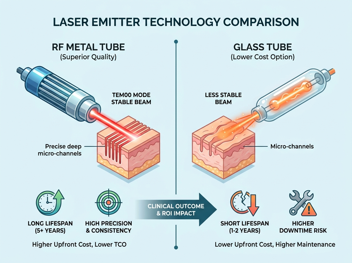 Sistema laser CO2 frazionato da 10600 nm in una clinica